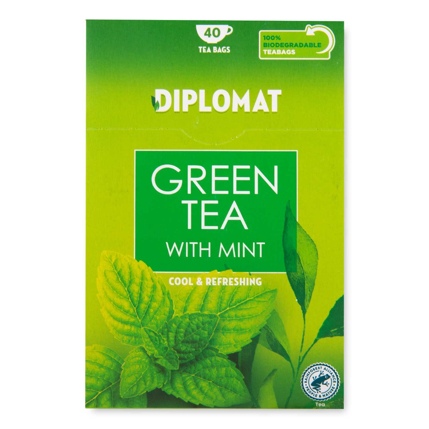 Green Tea With Mint Tea Bags 76g 40 Pack Diplomat